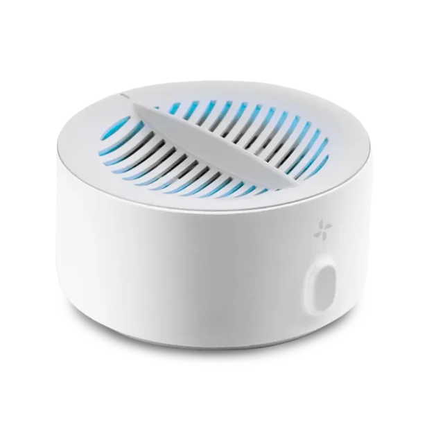 PuriBreeze cylindrical white produce cleaner with blue light indicator