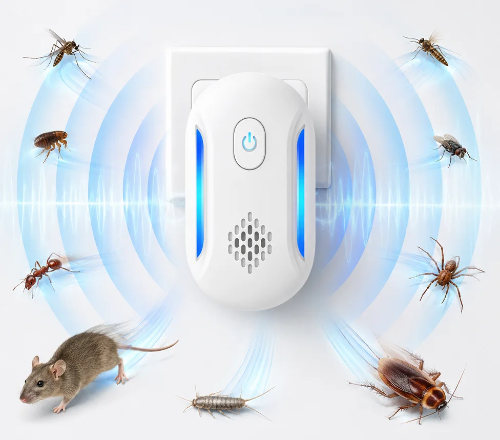 Vermix Pulse Pro ultrasonic pest repeller – triple-pulse plug-in device